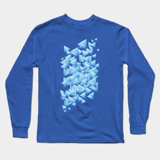 Snowy random triangles merging Long Sleeve T-Shirt